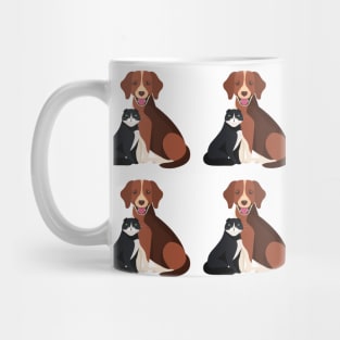 dog and cat lover pattern Mug